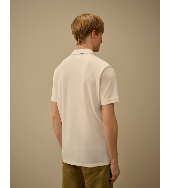 C.P. Company Polo Stretch Piquet branco sujo