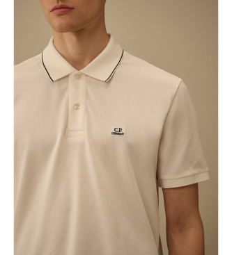 C.P. Company Polo Stretch Piquet branco sujo