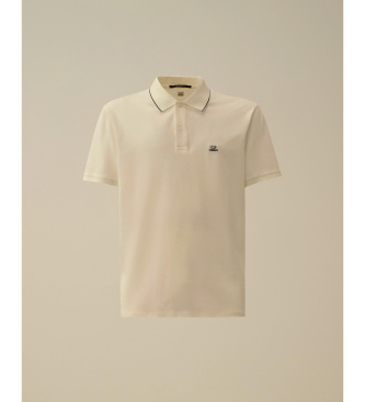 C.P. Company Polo Stretch Piquet branco sujo