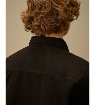 C.P. Company Økologisk overshirt med lynlås, sort