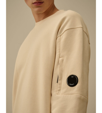 C.P. Company Felpa beige con motivo diagonale rialzato