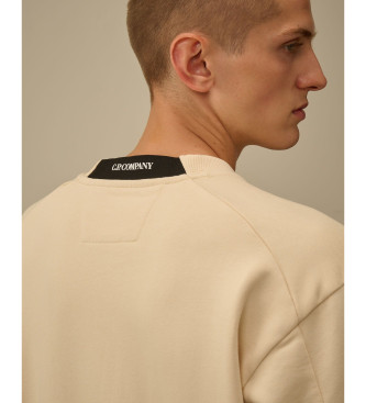 C.P. Company Felpa beige con motivo diagonale rialzato