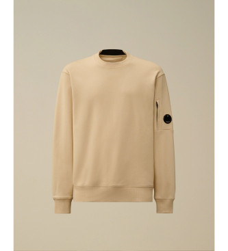 C.P. Company Felpa beige con motivo diagonale rialzato