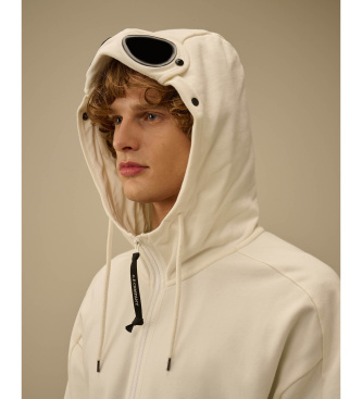 C.P. Company Sudadera Diagonal Raised Fleece Goggle branco