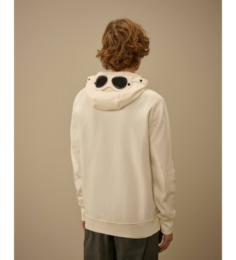 C.P. Company Sudadera Diagonal Raised Fleece Goggle branco