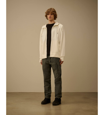C.P. Company Sudadera Diagonal Raised Fleece Goggle branco