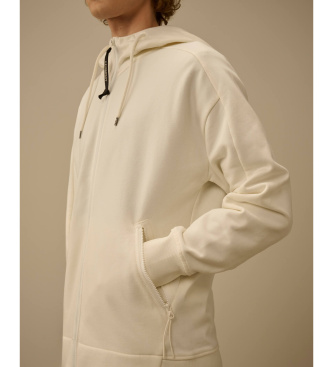 C.P. Company Sudadera Diagonal Raised Fleece Goggle branco