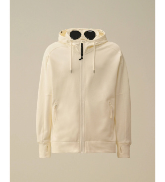 C.P. Company Sudadera Diagonal Raised Fleece Goggle branco