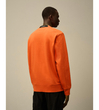 C.P. Company Sweatshirt Diagonaal Verhoogd oranje