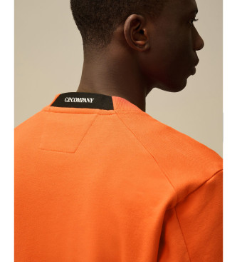 C.P. Company Sweatshirt Diagonaal Verhoogd oranje