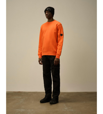 C.P. Company Sweatshirt Diagonaal Verhoogd oranje