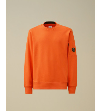 C.P. Company Sweatshirt Diagonaal Verhoogd oranje