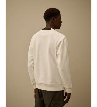 C.P. Company Sweatshirt Diagonal Raiser Lens off-white