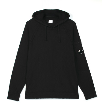 C.P. Company Felpa nera con logo