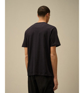 C.P. Company T-shirt 30/1 com logtipo azul-marinho