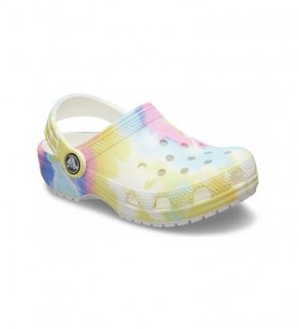 tie dye graphic crocs