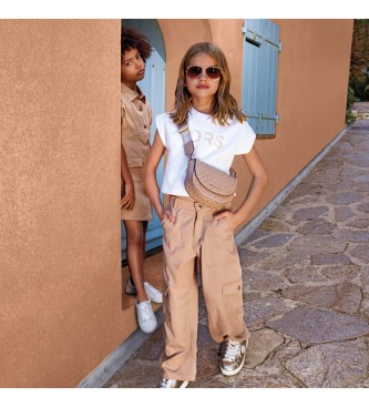 Michael Kors Borsa a tracolla beige a mezzaluna