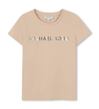 Michael Kors T-shirt beige con logo