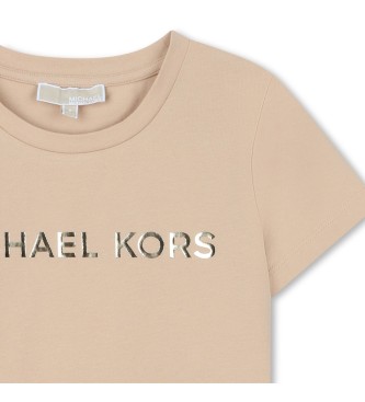 Michael Kors T-shirt beige con logo
