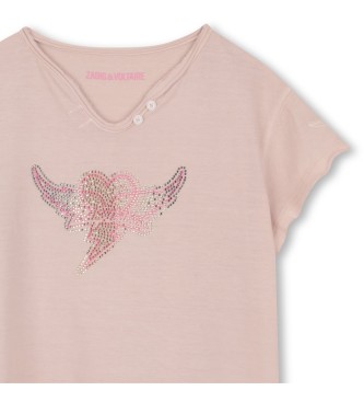 Zadig & Voltaire T-shirt rose M.C.