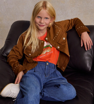 Zadig & Voltaire Veste en daim marron