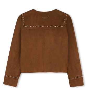 Zadig & Voltaire Veste en daim marron
