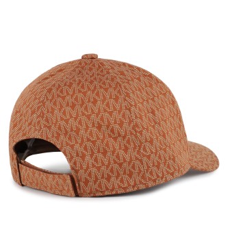 Michael Kors Berretto marrone con monogramma