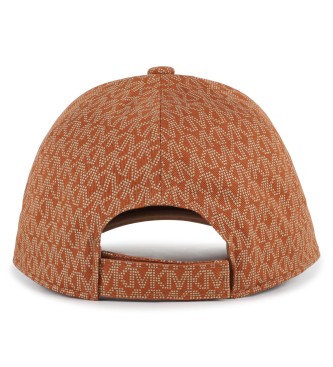 Michael Kors Berretto marrone con monogramma