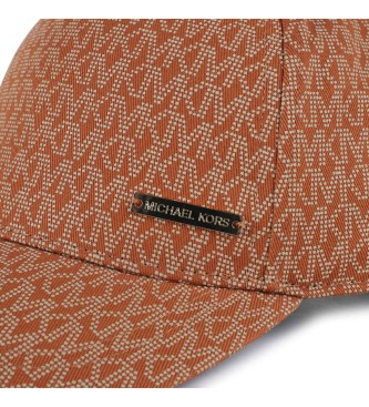 Michael Kors Berretto marrone con monogramma