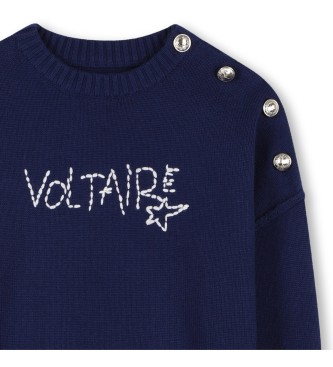 Zadig & Voltaire Pull bleu � col ras du cou