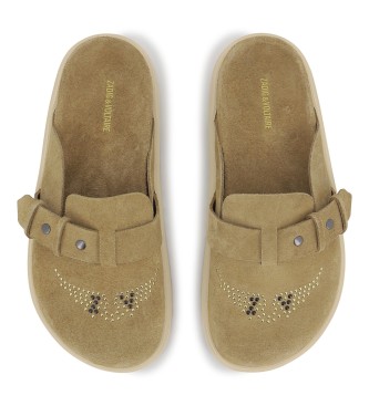 Zadig & Voltaire Mules en daim marron