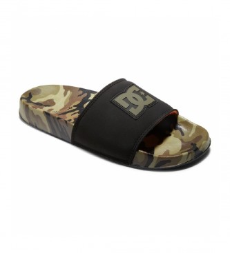DC Shoes Tongs Dc Slide noir, camouflage