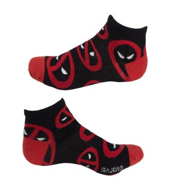 Cerd Group Pacote de 3 Pares de Meias Deadpool Cinzentas, Vermelhas, Pretas
