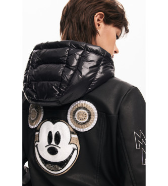 Desigual Płaszcz puchowy Mickey czarny