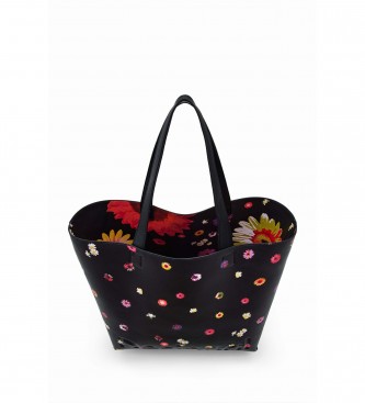 Desigual Daisy pop shopper handbag black, multicolor