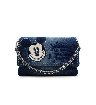 Desigual Dżinsowa torba na ramię Mickey Mouse niebieska