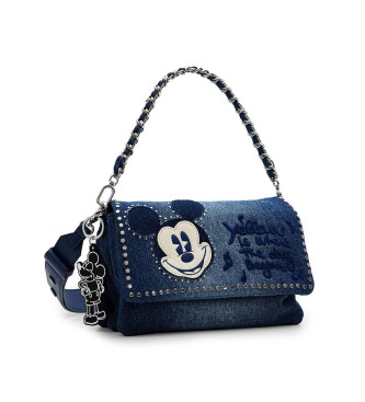 Desigual Dżinsowa torba na ramię Mickey Mouse niebieska
