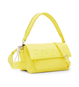 Desigual Yellow logo messenger bag