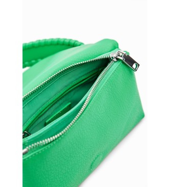 Desigual Mini half logo green messenger bag