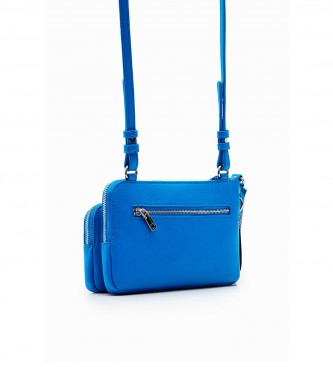 Desigual Mini bolsa de mensageiro com logótipo azul