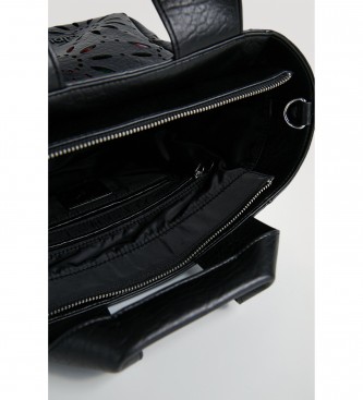 Desigual Bolso Shopper Troquel negro -24x18.8x27cm-