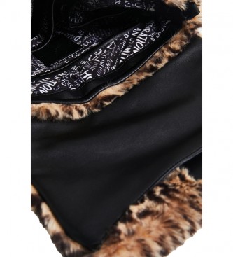 Desigual Camo Fur Vera animal print shoulder bag