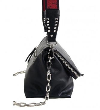 Desigual Embossed Half Venice black shoulder bag -25.5x3x15.8cm