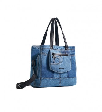 Desigual Denim Patch Tunis blue bag -35x15.5x15.5x31.5cm