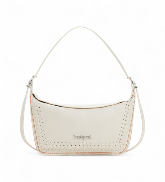 Desigual Weie Tasche mit geflochtenen Details
