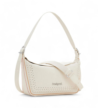 Desigual Weie Tasche mit geflochtenen Details