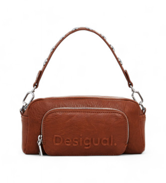 Desigual Half Logo brown bag