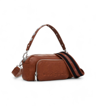 Desigual Half Logo brown bag