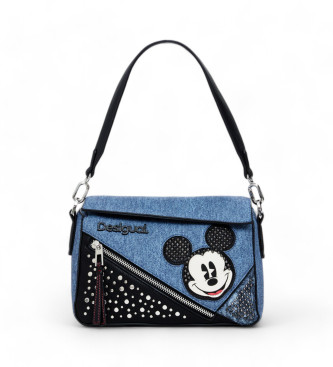 Desigual Borsa in denim blu con Topolino