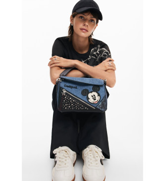 Desigual Borsa in denim blu con Topolino